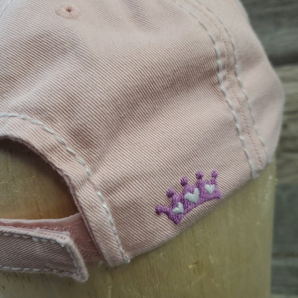 Queen Of The Camper Embroidered Distressed Baseball Cap Vintage Style Pink Hat - Picture 7 of 11